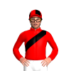 Red, Black Sash, Quartered Cap