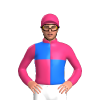 Pink And Blue Quarters, Pink Sleeves And Cap
