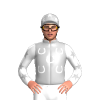 Silver, White Horseshoes, White Sleeves With Silver Stars, Silver Cap With White Stars