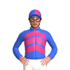 Royal Blue, Pink Chevrons, Quartered Cap