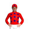Red, Navy Blue Stars, Red Cap, Navy Blue Star