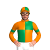 Orange, Emerald Green Quarters, Armbands, Quartered Cap