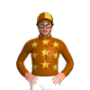 Brown, Gold Stars, Quartered Cap