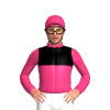Pink And Black Halves, Pink Sleeves And Cap