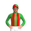 Green, Red Stripes, Rabbitohs Bunny, Green Sleeves, Quartered Cap