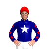 Navy Blue, Red And White Outlined Star, Red Outlined Star Sleeves And Cap