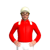 Deep Red, Cream Epaulettes And Cap