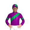 Purple, Emerald Green Sash And Armbands, Quartered Cap