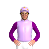 Mauve, Gold Three Vees, Purple Sleeves, Mauve Lightning Bolt, Gold Stars Cap