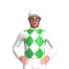 White, Green And Red Diamonds, White Cap