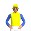 Yellow, Royal Blue Diamond And Sleeves