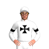 White, Tartan Maltese Cross And Armbands