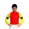 Red, Black Diamond, Yellow Sleeves, Black Arm Band And Cap
