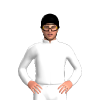 WHITE, PURPLE FIVE STARS, Black cap