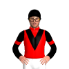 RED, BLACK VEE, SLEEVES, RED ARMBAND, Black cap