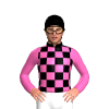 BLACK, HOT PINK CHECK, HOT PINK SLEEVES, Black cap