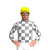 GREY, WHITE CHECKS,CHECKED SLEEVES, Yellow cap