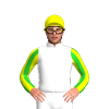 WHITE,LIME GREEN SIX SPOTS,LIME GREEN SLEEVES,YELLOW STRIPES, Yellow cap