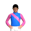 BLUE, HOT PINK RIGHT SASH, SLEEVES,PINK CAP