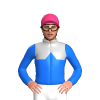 SILVER, BLUE HALVES, BLUE DIAMOND BAND, BLUE SLEEVES, Pink cap