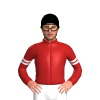 FIREBRICK, WHITE DOUBLE ARMBANDS, Black cap