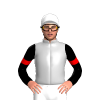 SILVER, BLACK FIVE STARS, BLACK SLEEVES, RED ARMBANDS, White cap