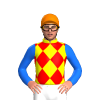 YELLOW, RED DIAMOND CHECK, BLUE SLEEVES, Orange cap