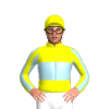 YELLOW, LIGHT BLUE BAND, YELLOW SLEEVES , LIGHT BLUE STRIPES, Yellow cap
