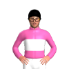 HOT PINK, WHITE BAND, Black cap