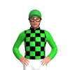 LIME GREEN,BLACK CHECKS, COLLAR, Green cap