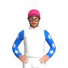 WHITE, BLUE FIVE STARS, SLEEVES, WHITE STARS, Pink cap