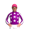 PURPLE,WHITE STARS, STRIPES SLEEVES, Pink cap