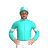TURQUOISE, WHITE SHAMROCK & ARMBANDS, QUARTERED CAP