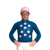 INDIGO , LIGHT PINK SPOTS, LIGHT PINK CAP