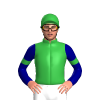 GREEN,NAVY SLEEVES,GREEN ARMBANDS