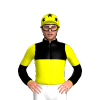 BLACK, YELLOW HALVED, BLACK SLEEVES,YELLOW HALVED,YELLOW CAP,BLACK STARS