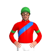 RED, BLUE SASH, RED SLEEVES, GREEN ARMBANDS, CAP