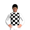 WHITE,BLACK CHECKS,CAP