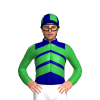 NAVY,GREEN CHEVRONS,SLEEVES, QUARTERS CAP