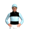Black, Light Blue Band, Sleeves And Cap
