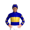 Dark Blue, Gold Band With Stars, Stars Sleeves And Cap