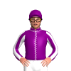 Purple, White Seams, Striped Sleeves