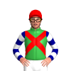 Green, Red Crossed Sashes, Dark Blue And White Hooped Sleeves, Red Cap