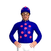 Dark Blue, Pink Spots, Dark Blue Cap, Pink Spots And Pom Pom