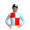 Lt. Blue And Red Quarters, Lt. Blue Sleeves, Quartered Cap