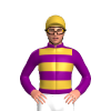 Purple, Gold Hoops And Cap