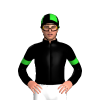 Black, Lime Green Shears, Armbands, Quartered Cap