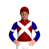 Maroon, White Crossed Sashes, Dark Blue Sleeves, White Armbands