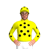 YELLOW, BLACK SPOTS, YELLOW SLEEVES, BLACK SPOTS, YELLOW CAP, BLACK SPOTS