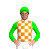 BEIGE,ORANGE CHECKS,LIME SLEEVES,CAP